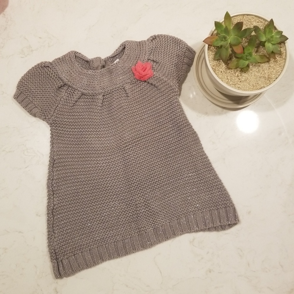 Gray Sparkle Sweater Dress 12m